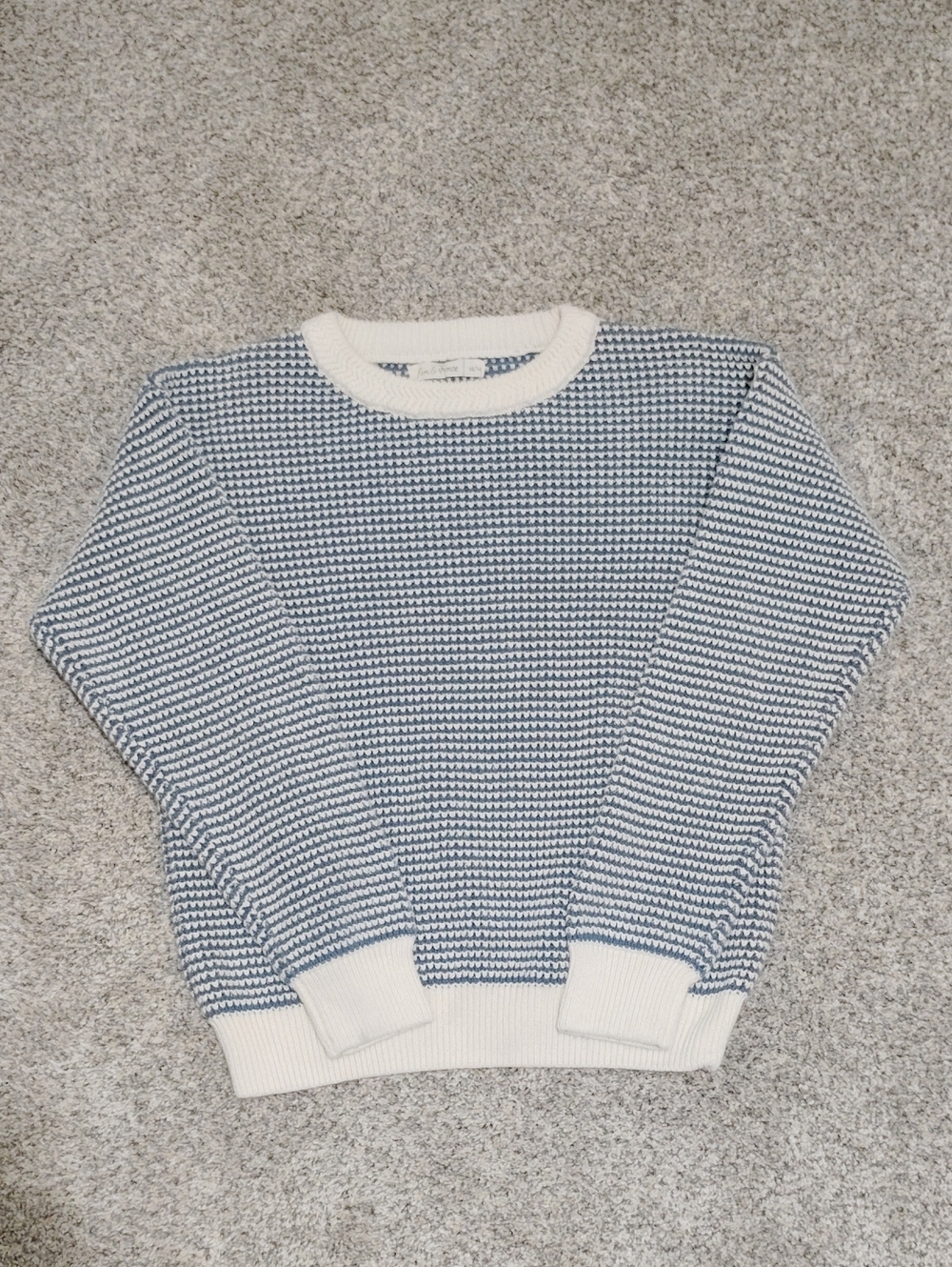 Striped Navy and White Crewneck Sweater for Kids